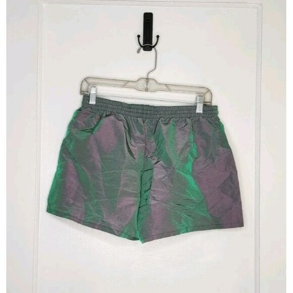 Vtg NWT Surf Style Size Large Lined Swim Trunks Shorts Iridescent Key West Logo - Picture 2 of 7